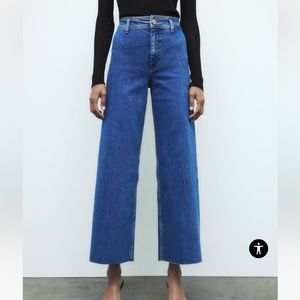 Zara wide leg blue jeans. Tags still on!